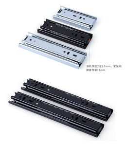Triple Extension Telescopic Storage <b>Box</b> Gym Drawer Guides Ball Bearing Sliding Rail for Kitchen Furniture <b>Removable</b> Rail Slides - Product Image 5
