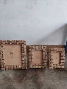 Meilleure vente cadre photo en bois classique 4x6 avec design en rotin pour la décoration et les cadeaux de la maison - Product Image 5