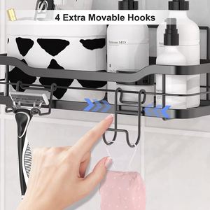Estante organizador para estante de ducha, adhesivo sin perforación para accesorios, estante de <span class=keywords><strong>cocina</strong></span> para almacenamiento de baño, paquete de 2 - Product Image 4