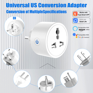 Sixwgh 16A <span class=keywords><strong>Wifi</strong></span> du lịch thông minh Adapter phổ 2 Pin EU cắm cho chúng tôi anh BR AU Ổ cắm điện Power Monitor Google nhà Alexa - Product Image 4