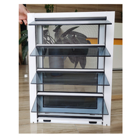 Fenêtre à persiennes en aluminium antivol MINGLEI avec verre trempé de sécurité teinté pour maison