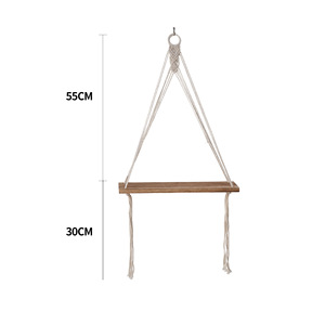 <span class=keywords><strong>Tapisserie</strong></span> murale en corde de coton faite à la main de style bohème, étagère de rangement pour le salon, décoration de la maison - Product Image 4