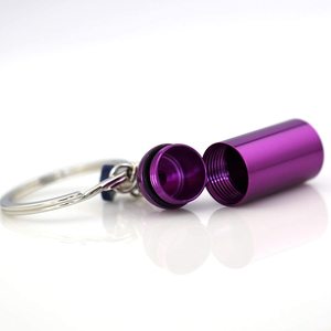 Custom Turbo Keychain Blue Mini <b>Nitrous</b> Oxide <b>Bottle</b> Keyring Stash Ashtray Box Storage Pill Case Box Key Chain - Product Image 6