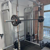 Équipement de musculation multifonctionnel en acier robuste pour usage commercial, avec poulie réglable
