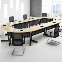 Chaise de bureau en bois pliable, forme ronde, bon marché, pour conférence, réunion, formation du personnel, école, bureau