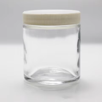 Bocaux en plastique transparent de forme ronde multi-usages de 2oz pour crème faciale pour bébé Pot en plastique avec couvercle