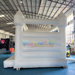 Outdoor kids party jumping castle air <b>trampoline</b> castillo hinchable white bounce house commercial inflatable - Product Image 5