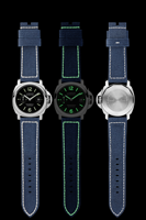 Bracelet de montre en toile de créateur de mode, 24 mm, épaisseur 3,8 mm, rembourré, gris sidéral, aiguille lumineuse, couture espagnole pour 1950