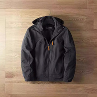 Blouson bomber à capuche pour homme, coupe-vent en nylon, col montant, fermeture éclair, idéal pour les sports de plein air - Collection Automne AliExpress transfrontalière