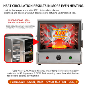 Cuisinière à <span class=keywords><strong>vapeur</strong></span> électrique de petite taille pour le riz, idéale pour les petites cantines, les hôtels et les restaurants - Product Image 3