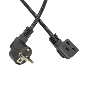 Cordon d'alimentation H05VV-F 3GX1.5mm2 de 1,8 m avec prise EU vers C19 coudée à gauche, <span class=keywords><strong>rallonge</strong></span> coudée à 90 degrés, cordon d'alimentation CA - Product Image 2