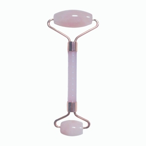 ลูกกลิ้งนวดหน้าโรสควอตซ์แบบสองหัว พร้อมเครื่องมือกัวซา - Product Image 1