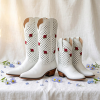 Bottes de travail imperméables, chaussures habillées en cuir pour femme, chaussures de soirée formelles, bottes western durables pour fille, chaussures décontractées pour fille