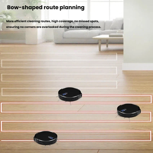 مكنسة كهربائية روبوتية عالية الكفاءة للتنظيف الجاف والرطب مع تحكم عن بعد عبر تطبيق، تعمل بالبطارية مع جيروسكوب وفلتر هيبا - Product Image 3