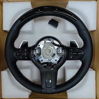 Volant en cuir à fond rond avec écran LED pour BMW Série F F07 F10 F15 F16 F20 F22 F25 F26 F30 F32 M2 F87 M3 F80 F82