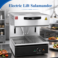 Grill salamandre électrique commercial à hauteur réglable 2,8 kW 220 V en acier inoxydable