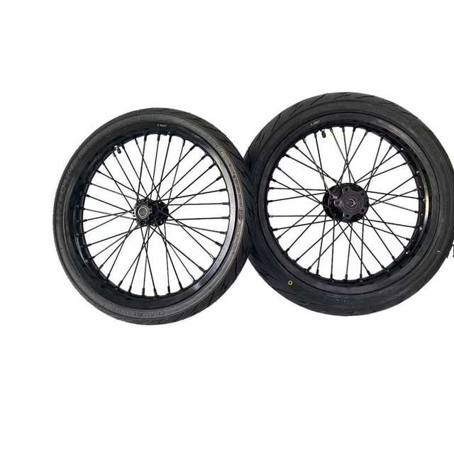 Surron Light Bee Supermotos Front Wheel Rear Wheel 17inch 2.15*17 1.6*17 Electric Dirt Bike Rim Set with Tire for Light Bee Bike