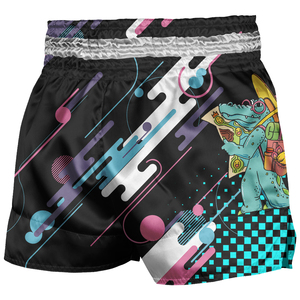Shorts de <span class=keywords><strong>boxe</strong></span> pour enfants personnalisés OEM, imprimés par transfert thermique, légers, à séchage rapide, unisexes, pour l'entraînement au kickboxing et au MMA - Product Image 1
