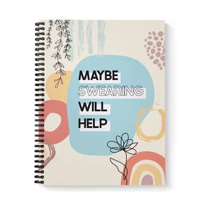 Divertente Quaderno a Spirale con Stampa Floreale Astratta <span class=keywords><strong>e</strong></span> Citazioni Umoristiche per Ufficio <span class=keywords><strong>e</strong></span> Uso Quotidiano - Product Image 2