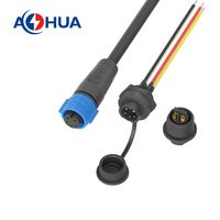 AOHUA Haute Qualité 2 + 3Pin Prise de Signal d'Alimentation K15 Assemblage Mâle Femelle Connecteur de Câble IP68 LED Connecteur pour Projet d'Éclairage