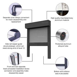 <span class=keywords><strong>Kit</strong></span> de pergola à toit à lames orientables, manuel et motorisé, stores résistants au vent, stores enrouleurs pour jardin, patio, extérieur - Product Image 6
