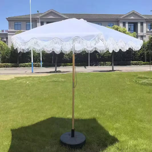 Logotipo gratis Poste de madera <span class=keywords><strong>Lona</strong></span> <span class=keywords><strong>Impermeable</strong></span> Patio Piscina Sol Jardín Playa Sombrillas al aire libre Paraguas con borlas - Product Image 5