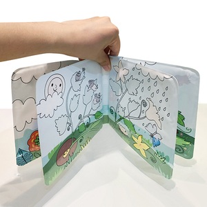 Esummi Nuovo Design Set di Libri da Bagno per Bambini a Forma di Zucca con Adesivi, <span class=keywords><strong>Libro</strong></span> Morbido per Bambini, Cambio Colore Magico in Acqua - Product Image 4