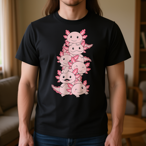 Camiseta Kawaii con Diseño de Axolote Anime para Uso Promocional - Product Image 3