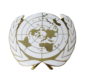 Insignia Metálica con Pin para Boina de las Naciones Unidas DFB102, Logotipo de la ONU, Signos de los Objetivos de Desarrollo Sostenible - Product Image 1
