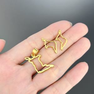 JXX Juego de Joyería de 2 Piezas, Collar y Pendientes, Juego de Joyería de Moda, Chapado en Oro, Juego de Joyería para Mujer - Product Image 2