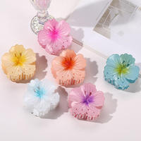 Pince à cheveux en forme de fleur d'hibiscus hawaïenne pour coiffure quotidienne de vacances à la plage, antidérapante, accessoires pour cheveux