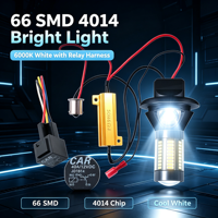 Ampoule LED pour voiture 4014-66SMD, 6000K, blanche, avec faisceau de relais, antibrouillard, clignotant, 12V