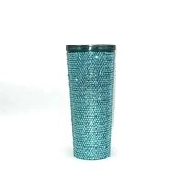 Gobelet isotherme sous vide à double paroi en acier inoxydable 304 Diamond Bling 700 ml avec couvercle et paille, maintien thermique 6-12 heures