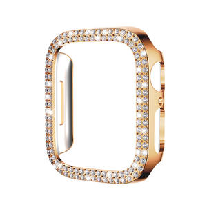 Pare-chocs de luxe à double diamant pour <span class=keywords><strong>Apple</strong></span> <span class=keywords><strong>Watch</strong></span> Series 10 8 <span class=keywords><strong>7</strong></span> 6 5 4 Bling avec <span class=keywords><strong>coque</strong></span> en verre trempé 41mm 44mm 45mm 49mm - Product Image 6