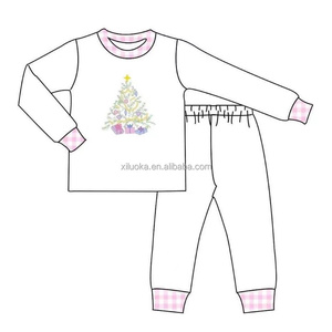 Set di Abbigliamento Natalizio per <span class=keywords><strong>Bambina</strong></span> con Collo Tondo e Volant Rosa - Product Image 2
