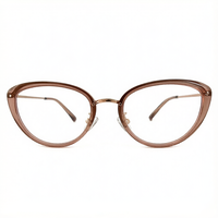 25JJH114 Monturas Ópticas Unisex de Diseño Ojo de Gato, Combinación Vintage de Acero Inoxidable y Acetato