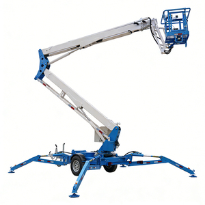 Plataforma Elevadora Eléctrica Remolcable de 16-24 m y 200 kg, Plataforma de Trabajo Aérea Compacta con Cesta - Product Image 4