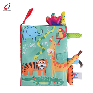 Juego de Juguetes Sensoriales para Bebés Chengji, Libros de <span class=keywords><strong>Tela</strong></span> Educativos con Temática de Animales Coloridos, Libros de <span class=keywords><strong>Tela</strong></span> con Sonidos para Tocar y Sentir - Product Image 1