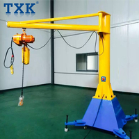 Équipement de levage de grue à flèche en porte-à-faux TXK de 2 tonnes avec bras de fondation et de pivotement et palan à chaîne électrique