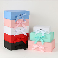 Caja de Regalo Magnética Rígida Plegable con Cierre Personalizado de Lujo Impresa al por Mayor con Cinta