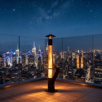 Chauffage extérieur portable sans fumée pour terrasse, chauffage de jardin autonome à granulés