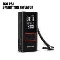 Gonfleur de pneus numérique portable, pompe à air, pression maximale de 160 PSI, écran LCD, surveillance de la pression des pneus, kit d'accessoires complet pour voiture