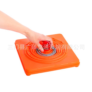 Cono de Tráfico Retráctil, Advertencia de Seguridad Vial, Plegable, Portátil, de Plástico PP, Estilo Delgado, Montaje en Suelo, Protección IP65 - Product Image 1