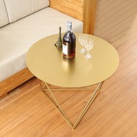Table basse de table d'appoint ronde en fer de haute qualité moderne nordique pour meubles de salon d'hôtel