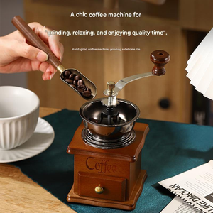 Molino de Café Manual de Madera Vintage, <span class=keywords><strong>Molinillo</strong></span> de Granos de Café Ajustable, <span class=keywords><strong>Molinillo</strong></span> de Café <span class=keywords><strong>Antiguo</strong></span> - Product Image 2
