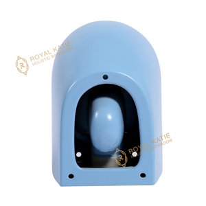 WC suspendu en céramique de style moderne avec réservoir encastré, siphon en P, chasse d'eau à débit rapide, sans bride, pour salle de bain - Product Image 5