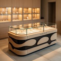 Présentoirs de comptoir personnalisés, kiosque de luxe pour bijoux, vitrine de magasin de détail, armoire de centre commercial, présentoir en verre