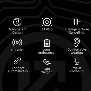 Auriculares Bluetooth Transparentes <span class=keywords><strong>para</strong></span> Juegos TS200, Compatibles con Color Personalizado, Reducción de Ruido, Micrófono <span class=keywords><strong>para</strong></span> Llamadas, Auriculares Inalámbricos Estéreo HIFI - Product Image 2