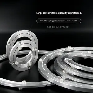 Поворотный механизм для обеденного стола: практичный, снижает шум, долговечный, плавный, из алюминиевого сплава, для мастерских, вращающиеся пластинчатые опоры, фурнитура - Product Image 1