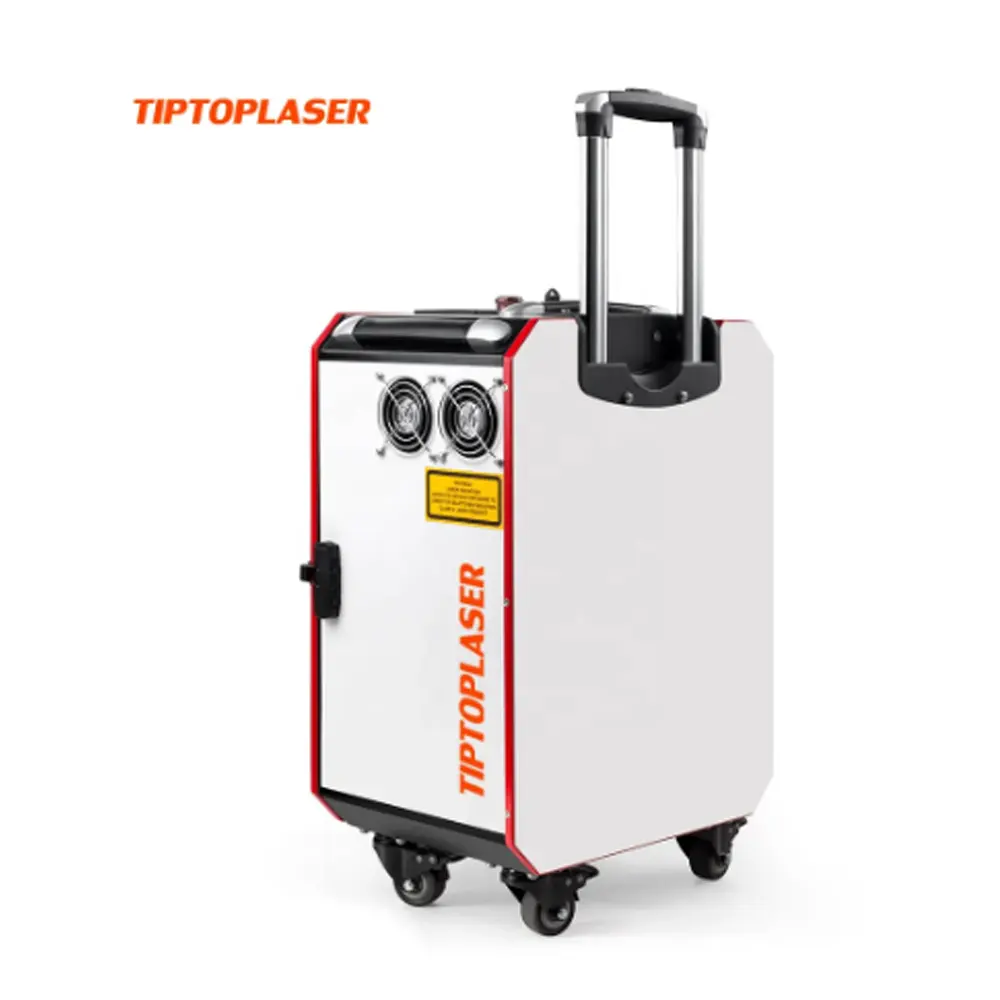 hot selling product TIPTOP luggage pulse laser cleaning machine wood and rust removal 100/200/300watt air cooled cleaning